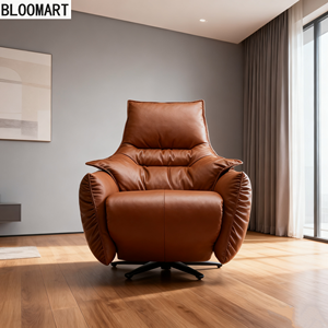Sillón Reclinable de Cuero de Diseño Novedoso, Giratorio, de Gravedad Cero, Modelo B04, Sillón Reclinable Lazyboy - Product Image 1
