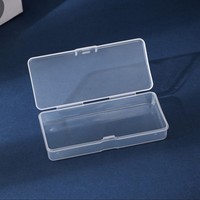 Boîte de rangement en plastique transparente miniature personnalisable, boîte de rangement rectangulaire transparente pour bijoux et composants électroniques