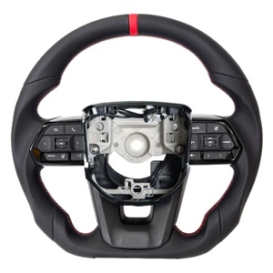 Volante <span class=keywords><strong>de</strong></span> Cuero para Auto Land Cruiser LC200 LC300, Deportivo con LED, 3 Brazos, Personalizado, Accesorios Interiores - Product Image 2