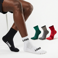 Chaussettes de sport athlétiques unisexe à cinq doigts avec logo personnalisé pour la course, le marathon et le fitness – Collection Printemps-Automne – Vente en gros
