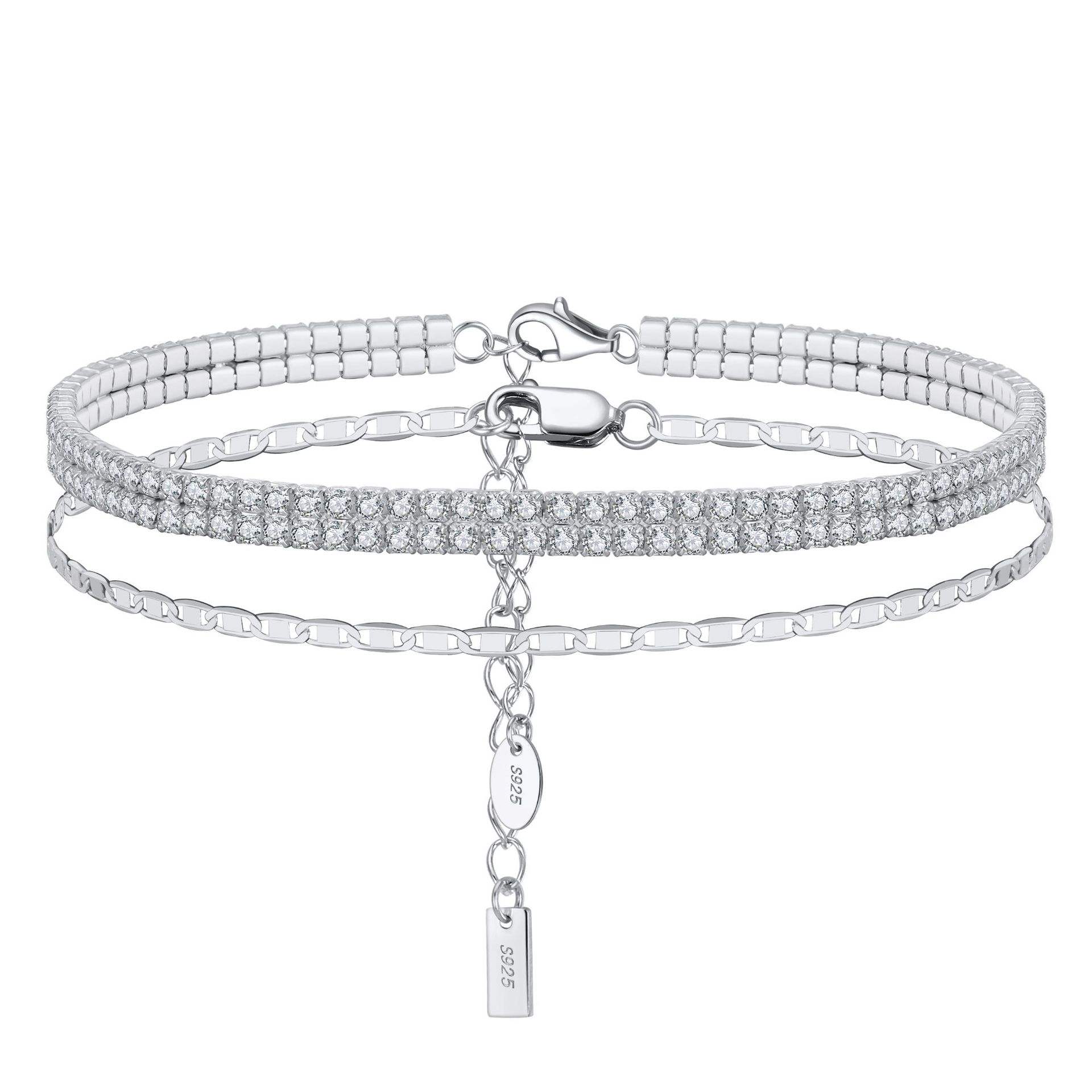 Fine Jewelry Anklets 925 Sterling Silver Stainless Steel Ankle