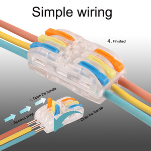 Conector Rápido de Cable Eléctrico Universal de 3 Entradas y 3 Salidas, Conexión de Cableado Compacta y Rápida, Terminal de Cableado a Presión - Product Image 6