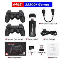 X2 Plus Game Stick 4K 128 Go 20000 jeux Manette de jeu rechargeable Jeux rétro classiques Consoles de jeux vidéo familiales
