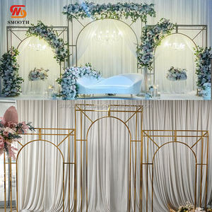 Soporte de Fondo para Fiestas SMOOTH, Marco de Fondo para Bodas con Flores Artificiales, Soporte de Acero Inoxidable Dorado para Eventos y Fiestas - Product Image 2