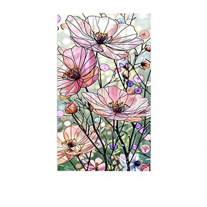 Eco Friendly Waterproof UV Printed Floral PVC <b>Window</b> <b>Decal</b> Decorative Glass Door Sticker for Home and Office <b>Window</b> Decoration - Product Image 2