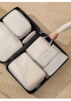 Organisateur de vêtements de rangement pour bagages de grande capacité léger, ensemble de 7 cubes de rangement pour voyage