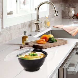 Bols de préparation de repas extra épais de 36oz avec couvercles Récipients en plastique avec couvercles transparents pour <span class=keywords><strong>nouilles</strong></span> Bol à <span class=keywords><strong>poke</strong></span> Passe au micro-ondes - Product Image 2
