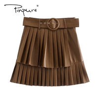 Cinto plissado com couro midi, cinto casual sensual da moda, para mulheres, banhado a cáqui, r30296s, 2022, atacado, primavera, mini, 2 peças
