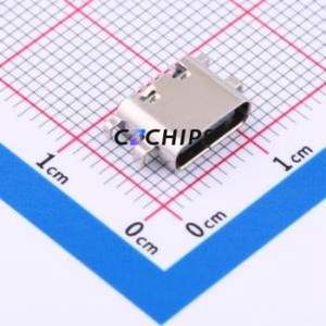 HX TYPE-C 6P CB 1.6 USB Connector SMD Connector ( Connector Type: Type-C )( Gender: Female )( Mounting Type: Sink Board ) - Product Image 1