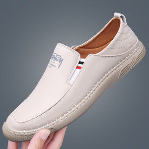 รองเท้าโลฟเฟอร์ลำลองหนังแท้บุรุษ พื้นนุ่ม สวมใส่ง่าย ส้นแบน ดีไซน์ลายเย็บด้าย ผลิตที่เมืองเหวินโจว - Product Image 3