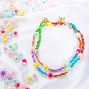 Colorful Acrylic <b>Beaded</b> Hair Clip Round For Jewelry Making Summer 2024 Yiwu Origin - Product Image 4