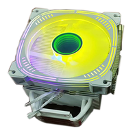 Hongyi Intel 120mm RGB Gaming PC Cooler 4 Caloducs 3PIN 4PIN PWM Ventilateur 160W TDP LED Caractéristiques Refroidissement CPU Radiateur Ordinateur