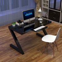 Bureau d'ordinateur de jeu moderne de haute qualité en forme de Z, grand bureau pour PC, table d'ordinateur pour la maison ou le bureau