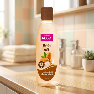 Huile pour bébé à l'amande douce Stela Care, huile de massage quotidienne légère pour bébé avec formule à absorption rapide pour une hydratation douce et une peau douce - Product Image 4