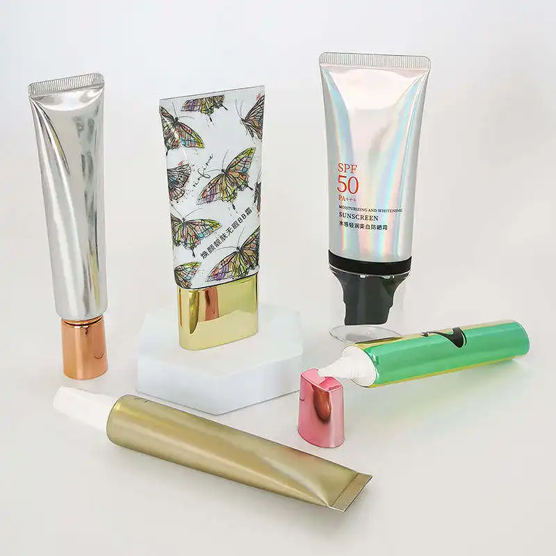 LVFENG Custom Empty Hand Body Lotion Shampoo Eye Cream Cosmetic Tube Toothpaste Sunscreen Squeeze Plastic Tubes Packaging