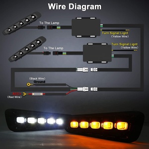 LLevo Đèn Sương Mù Led Ip68 Đèn Sương Mù Cản Xe Tín Hiệu Rẽ <span class=keywords><strong>Drl</strong></span> Có Hộp Điều Khiển Đèn Sương Mù Raptor 12V - Product Image 4