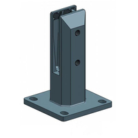 Aleader Nouveau robinet de rampe en verre réglable en acier inoxydable noir pour escalier, balcon, terrasse, piscine Système de clôture