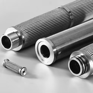 Cylindres agglomérés de filtre de maille d'acier inoxydable de machines industrielles Tubes marins de filtre de moteur d'huile de lubrification liquide en métal - Product Image 1