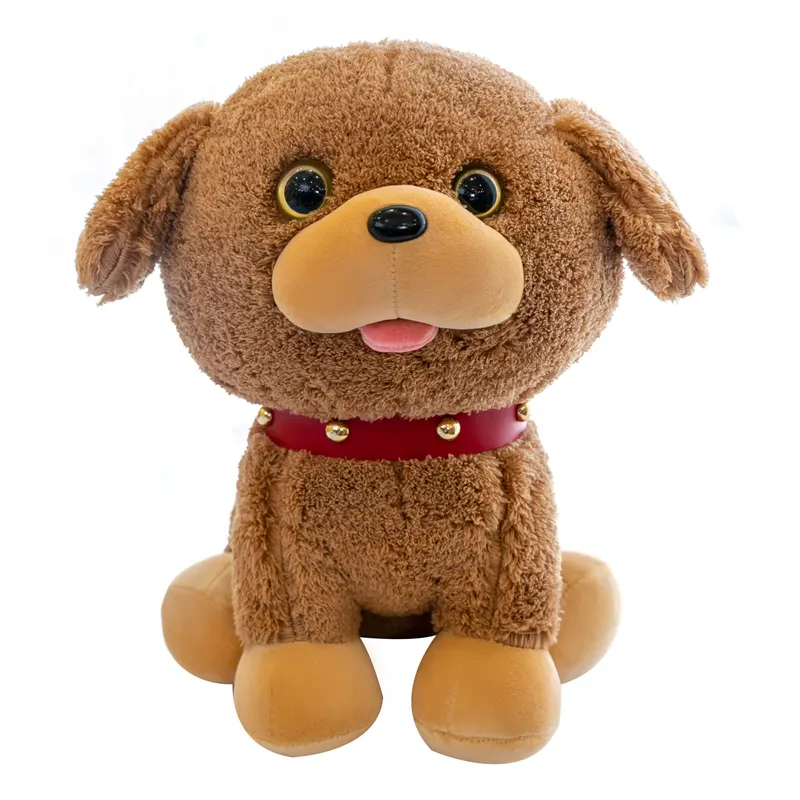 Cute stuffed teddy dog soft toy sitting dog plush toy