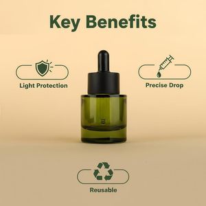 Factory Spot Wholesale Craftsman 20mm Neck 30ML Thick Bottom Cylindrical Brown Green Glass <b>Dropper</b> Reed Diffuser Essence <b>Bottle</b> - Product Image 2