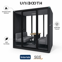 UNIBOOTH Cabine de réunion insonorisée en aluminium durable, structure en alliage d'aluminium de qualité supérieure, conception modulaire professionnelle