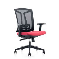 Chaise de bureau exécutive moderne et écologique avec hauteur réglable, cadre en aluminium, base ronde en tissu, orange