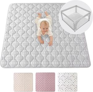 Tapis de jeu pour bébé, doux, pour utilisation au sol, rembourrage en mousse épaisse pour ramper et jouer, antidérapant et facile à nettoyer - Product Image 1