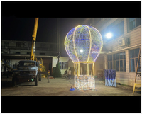 Prix de gros, imperméable IP65, économie d'énergie, ballon à air chaud 3D de Noël pour l'extérieur, lumière LED, télécommande, multicolore
