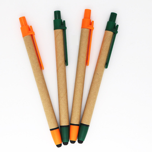 Promotional Eco Friendly Gift Custom Logo Rolling Paper Ball Pen Recycled Touch Screen Pen with Stylus - Product Image 1