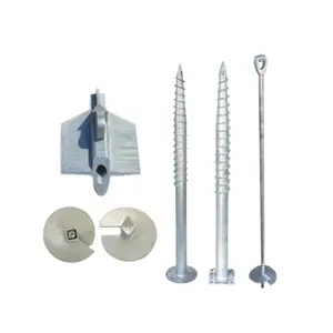 Pilas galvanizadas en tierra <span class=keywords><strong>de</strong></span> alta calidad, poste <span class=keywords><strong>de</strong></span> tornillo, ancla <span class=keywords><strong>de</strong></span> hélice <span class=keywords><strong>de</strong></span> punta <span class=keywords><strong>de</strong></span> tierra para Sistema Solar - Product Image 1
