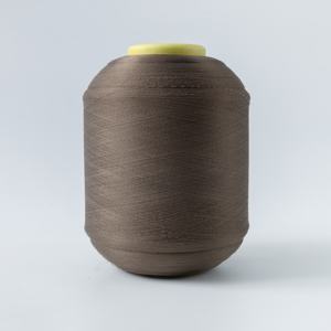 Hilo de Poliéster Teñido con Núcleo Hilado y Anillado, Recubierto de Spandex, SCY, para Tejido de Calcetines, con Variedad de Colores y Especificaciones Completas - Product Image 1