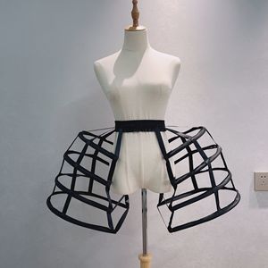 <span class=keywords><strong>Jupon</strong></span> de performance spécial, style baroque, creux, <span class=keywords><strong>noir</strong></span> et blanc, forme cage à oiseaux, à 4 cerceaux, crinoline, pour costume de banquet Lolita et robe de bal - Product Image 5