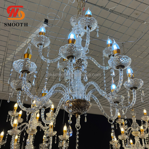 SMOOTH European Wedding Gold Candle <b>Crystal</b> <b>Chandelier</b> Hotel Living Room Luxury Pendant Lamp <b>Chandeliers</b> - Product Image 1