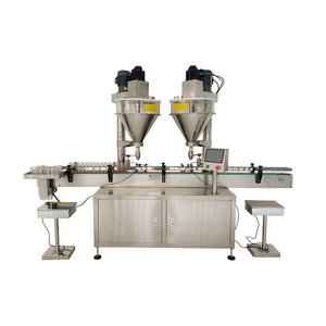 Machine de remplissage automatique de poudre électrique à double tête en acier inoxydable 304 de haute précision pour les bouteilles et les bocaux à épices - Product Image 1