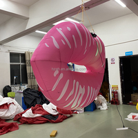 Modèle de ballon gonflable suspendu, bouche de lèvre d'éclairage pour décoration de plafond
