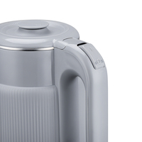 Nouveautés Bouilloire Électrique Mécanique en Plastique Gris 1500W 1.7L 220V pour Usage Domestique et Hôtelier, Arrêt Automatique, Ébullition Rapide