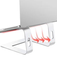 Le support portable détachable pour ordinateur portable en alliage d'aluminium prend en charge les ordinateurs portables et les ordinateurs portables de bureau en stock
