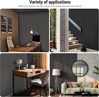 Vente flash : Panneaux acoustiques en bois à lattes, placage chêne gris 3 faces, panneaux muraux en bois à lattes absorbant le son pour intérieur