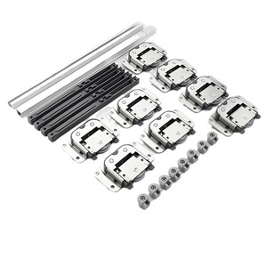 Aluminum Alloy Cabinet <b>Sliding</b> Door Pulley Two-Way Buffer Damping Track for Kitchen Dining Furniture Easy Installation 21-30kg - Product Image 1