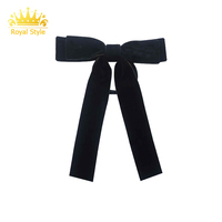 Vendita di fabbrica di qualità europea elegante Scrunchies elastico per capelli neri accessori per Scrunch per capelli in velluto elastici per capelli