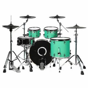 Kit de Batería Electrónica Premium con Soportes Independientes, Cascos de Madera de Tamaño Completo, Caja Digital y Platillos Grandes - Product Image 1
