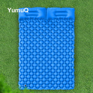 YumuQ 2 personas plegable Camping inflable a prueba de humedad aire doble colchón almohadilla para dormir con almohada - Product Image 4