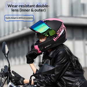 Casco de Motocicleta Integral ABS con Certificación 3C BY-168, Doble Visera, Compatible con Scooter Eléctrico para Todas las Estaciones - Product Image 3
