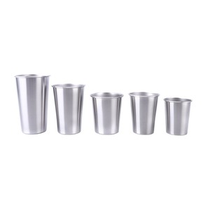 Gobelet à eau et à bière portable pour le camping en plein air, en acier inoxydable argenté, avec logo personnalisé, multi-capacités - Product Image 5
