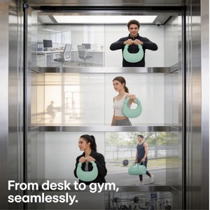 Kettlebell <span class=keywords><strong>in</strong></span> Silicone Antiscivolo, Attrezzatura Multifunzionale Portatile per Allenamento di Forza, per Tonificazione Braccia e <span class=keywords><strong>Palestra</strong></span> Domestica - Product Image 6