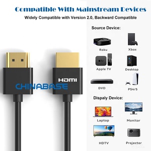 Câble de caméra ultra mince 6 pieds 4K cordon mince hyper super flexible haute vitesse prend en charge 3D 4K 60Hz <span class=keywords><strong>Ethernet</strong></span> ARC - Product Image 4