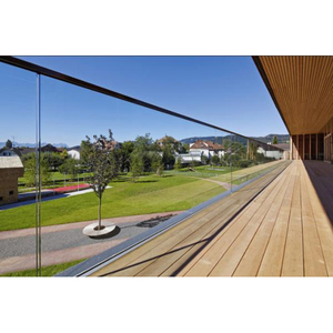 Balustrade de balcon en verre sans cadre, style minimaliste moderne, pour appartements, verre trempé de sécurité avec base de balustrade en aluminium en forme de <span class=keywords><strong>U</strong></span> - Product Image 5