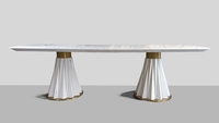 Table à manger de style marbre et simple, de bonne qualité, moderne et rustique