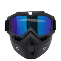 Lunettes de protection Yakeda pour moto, masque intégral détachable, lunettes tactiques, masques de crâne pour casque