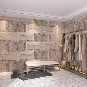 Panneau mural décoratif imitation pierre, revêtement mural extérieur en PU, autocollants muraux légers, papier peint 3D - Product Image 3